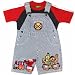 Sesame Street Elmo, Ernie & Bert "ABC Train" Denim Shortall Set