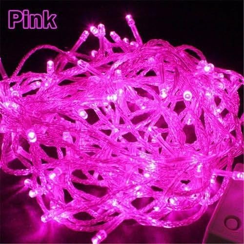 New 10M 100LED Christmas Wedding Xmas Party Decor Outdoor Fairy String Light Lamp "Color Pink" Set 005