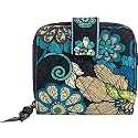 Vera Bradley Mini Zip Wallet In Mod Floral Blue