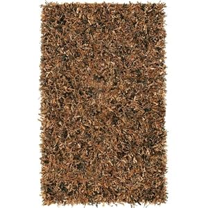 St. Croix Trading Company Marsh LL02 Leather Shag Brown Area Rug, 8' x 10' by Original Rug Company