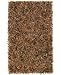 St. Croix Trading Company "Marsh" LL02 Leather Shag Brown Area Rug, 4' x 6'