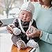 goumiboots - smart, stay on baby booties - 1 pack (S/M chevron stone)