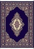 Traditional Area Rug, United Weavers Manhattan 4'x5' Cathedral Navy Blue