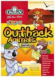 OrgraN Outback Animals Vanilla Cookies, 6.2-Ounce Boxes (Pack of 8)
