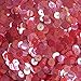 6mm Round Flat Sequins Red Crystal Rainbow Iris Iridescent