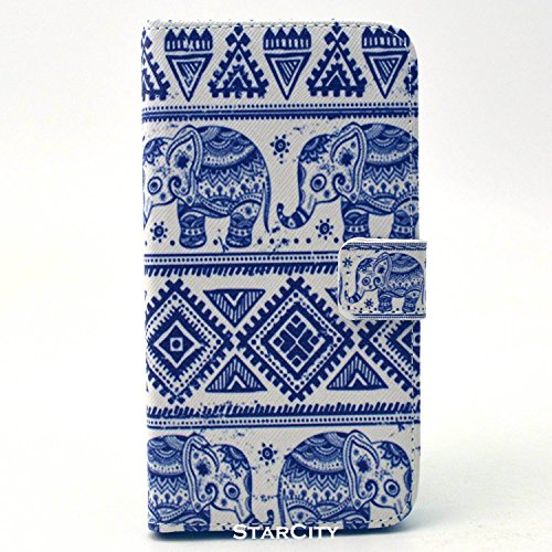 Galaxy Grand Prime Case, StarCity Â® Samsung Galaxy Grand Prime [SM-G530] Case, Wallet Flip Stand Cover Case with Credit / Business Card Holder [Back TPU Cover] For Samsung Galaxy Grand Prime (Wallet Series_Elephant)