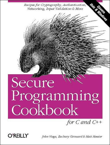 Image of: Secure Programming Cookbook for C and C++: Recipes for Cryptography, Authentication, Input Validation & More