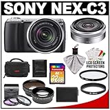Sony Alpha NEX-C3 Digital Camera Body & E 18-55mm OSS Lens (Black) with 16m ....