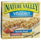 Nature Valley Chewy Yogurt Granola Bars, Variety Pack of Vanilla and Strawberry, 6-Count Boxes (Pack of 6)