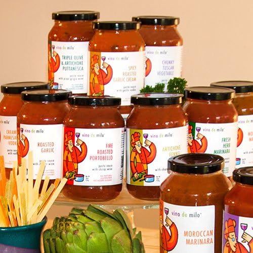 Vino de Milo No Sugar Added Pasta Sauce (16 oz) - Fire Roasted Portobello (16 ounce)