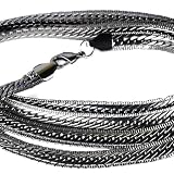 61joprkNZUL. SL160  Mens 7.5mm Wide 38 Inches Long Diamond Cut Fancy Black Plated Iced Out Hip Hop Chain Necklace