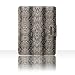 ZENUS iPad 2 Leather Case 'Masstige' Chic Snake Folder Series - Black Silver