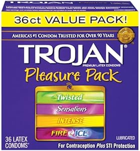 Trojan Condom Pleasure Pack Lubricated, 36 Count