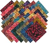 5" AUTUMN BALIS Batik Fabric Squares