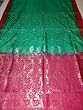Zari Sari Bollywood Green Wedding Silk Sari Material