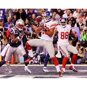  Victor Cruz - touchdown pass Super Bowl XLVI NFL 8x10 Photo (New York Giants)