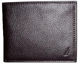 Men's Nautica Wallet Leather Brown Passcase