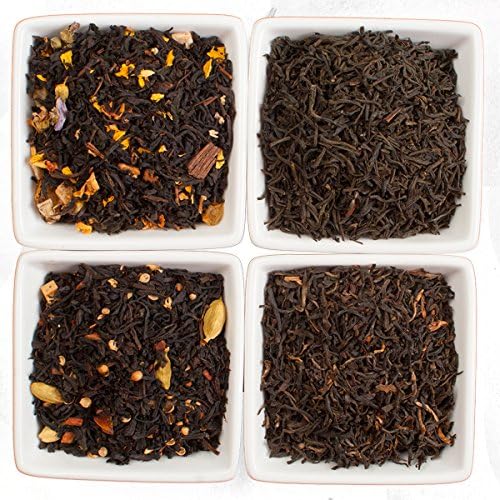 Black Tea Sampler from Walker Tea, Premium Loose Leaf Tea, Earl Grey Premium, Caramel Chai, Assam TGFOP1, Mango Madness. Only .64 cents per cup for Premium Loose Tea