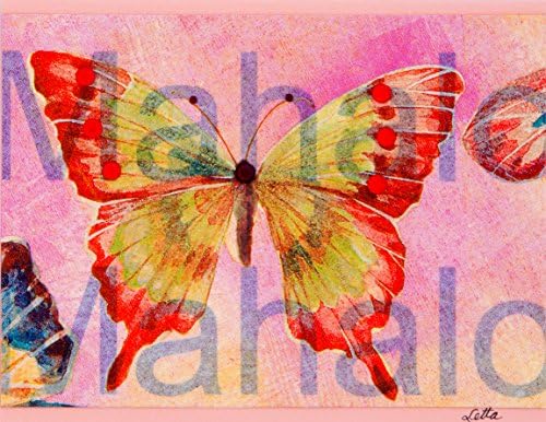 Art card. Dimensional. Frameable. One-of-a-kind. Double Thanks (mahalo) Without Limits. Made in Hawai`i.