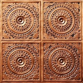 D117 24" x 24" PVC Antique Copper Ceiling Tiles