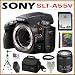 Sony Alpha SLT-A55V 16.2MP DSLR with Translucent Mirror Technology and 3D Sweep Panorama (Body Only) + Sony DT 18-70mm f/3.5-5.6 Aspherical ED Standard Zoom Lens + 16GB SDHC Memory Card + Replacement NP-FW50 Battery + HDMI-miniHDMI Cable + Sony Camera Case + Jumpstart DVD