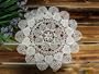 Unique Handmade bobbin lace Round Doily/Placemat12"-01