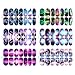 YESURPRISE New Trendy 1pack 3D Beautiful Landscape Nail Art Tips Pack Decal Wrap Water Tattoo Noctilucent Transfer Stickers DIY Decoration Fashion Xmas Gift #3