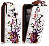 Housse coque étui pour Samsung Chat 335 S3350 avec motifs + film de protection