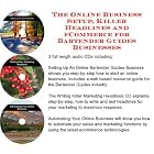 The Online Business Setup, Killer Headlines, eCommerce for Bartender Guides Businesses by Bartender's Guides