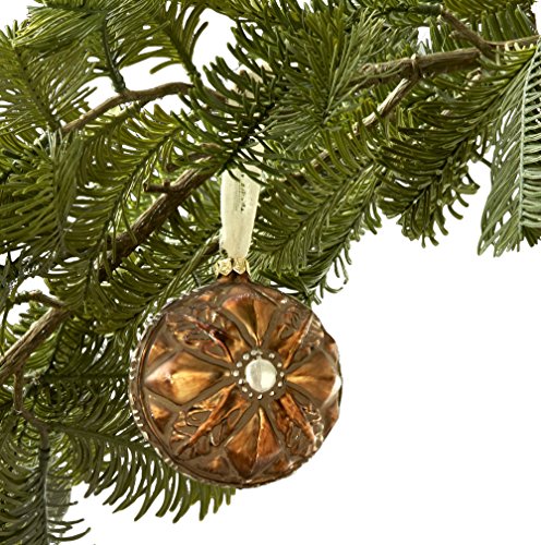 Sage & Co. XAO16943GD Glass Tarnished Ball Ornament, 3-Inch