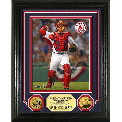 Highland Mint Boston Red Sox Jason Varitek 24KT Gold Coin Photo Mint