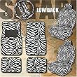 11pc Safari Zebra Car Mats Seat Steering Wheel Cover Set