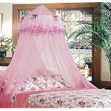 Triple Lace Ruffle Princess Pink Canopy