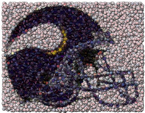 19X13 Minnesota Vikings bottlecap mosaic art print