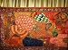 Orange Spectacular Zardozi India Sari Tapestry Wall Hanging Throw Large