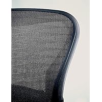Aeron Chair by Herman Miller - Home Office Desk Task Chair Fully Loaded Highly Adjustable Medium Size (B) - PostureFit Lumbar Back Support Cushion Graphite Frame Blue Black Tuxedo Pellicle