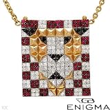 Enigma By BULGARI! Made in Italy Luxury Necklace with 5.10ctw Super CleanEF/VVS Diamonds, Rubies and Spinel Made of 18K Two Tone Gold