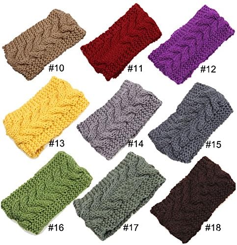 Lady's Lovely Winter Crochet Ear Warmer Hairband Head Wrap Purple