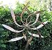 Kinetic Copper Wind Sculpture Dual Spinner - Dancing Willow Leaves