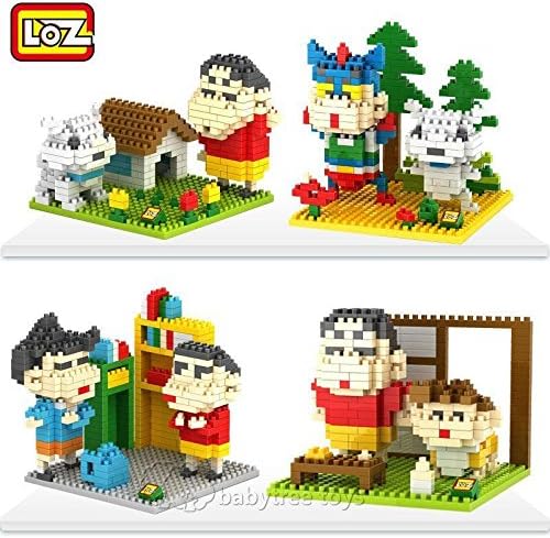 4x New Diamond Block LOZ Nano Block Building Blocks Toys Crayon Shin Chan