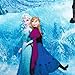 100% Cotton Print Disney Frozen Cast Blue 45 Inch Fabric by the Yard