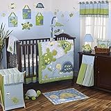 CoCaLo Turtle Reef 8 Piece Crib Bedding Set, Aqua/Green