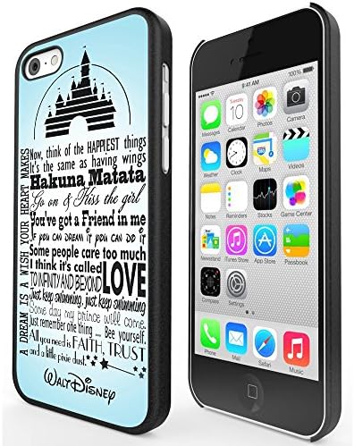 UniqueBox Customized Disney Series Phone Case for iPhone 5C, Walt Disney Quotes iPhone 5c Case, Only Fit for Apple iPhone 5C (Black Hard Shell)