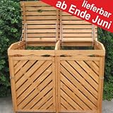 Mülltonnenbox für 2 Mülltonnen aus Nadelholz