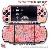 Kearas Flowers on Pink WraptorSkinz Skin and Screen Protector Kit fits Sony ....