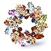 Buyinhouse Ladies Girls Golden Plated Flashing Rhinestones Crystals Bauhinia Flower Chinese Redbuds Brooches Corsage Pin Clips Suitable for Variety Clothes and Any Occasions