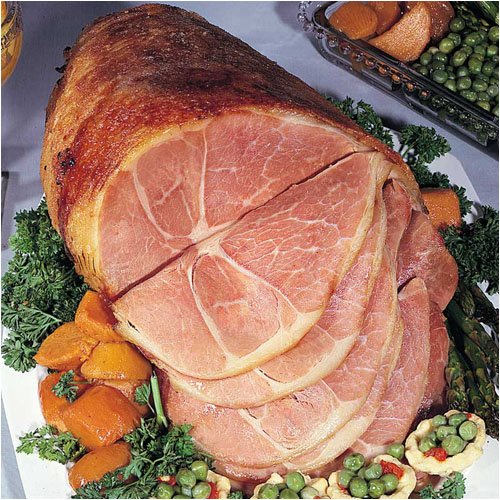 Smokehouse Ham Ckd Sprl Slcd Pre-Glzd 5-6 lbs by Burgers' Smokehouse
