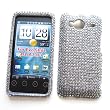 HTC EVO Shift 4G (Sprint) Snap-on Protector Hard Case Rhinestone Cover "Bling Bling Silver" Design