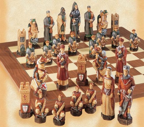The Crusades Handpainted Chess Set