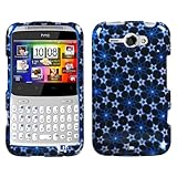 HTC Status / ChaCha Protector Case Phone Cover - Twinkle Stars/Blue (2D Sil ....